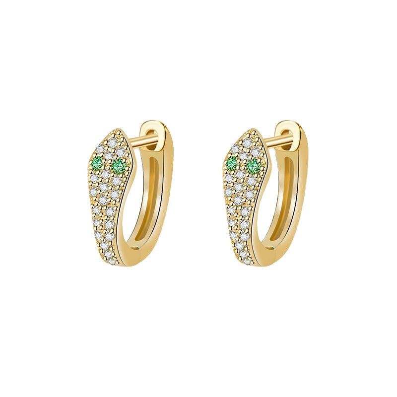 Style Atmospheric Trendy Ear Clip Fashion Micro Inlaid Earrings