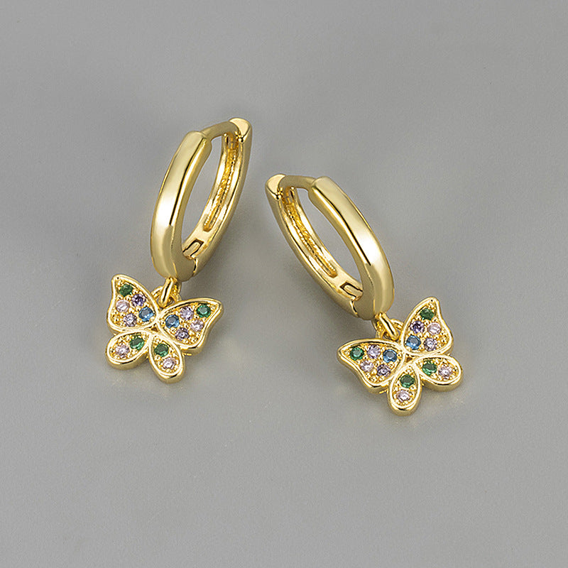 Women's Zircon Butterfly Clip Simple Light Luxury Daily Rings
