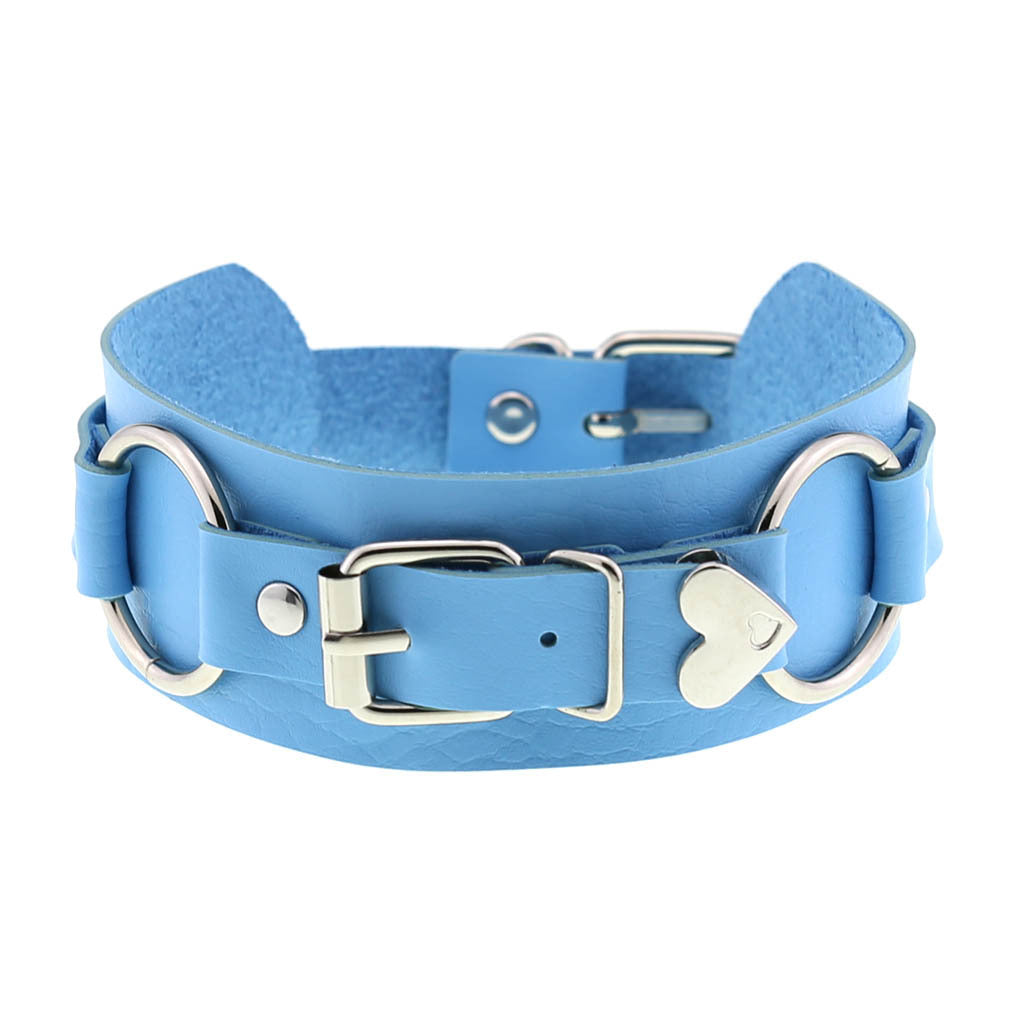 Colliers de ceinture personnalisés en cuir punk Heart Love