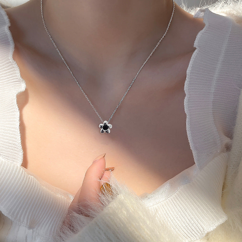 Colliers en diamant pour femmes, petite fleur, simples, doux et cool