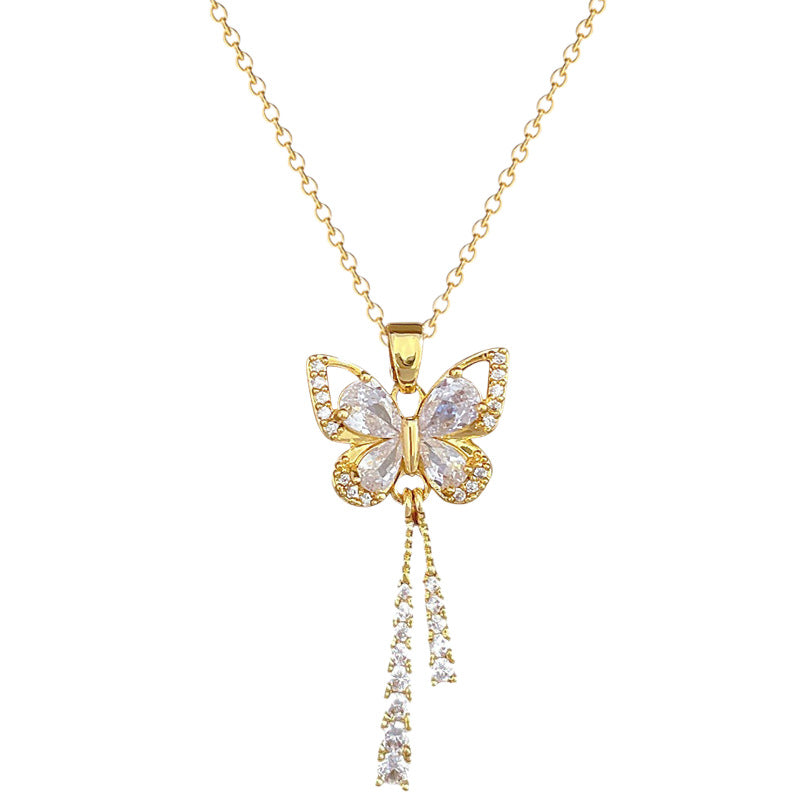 Women's Light Luxury Temperament Gorgeous Full Diamond Clavicle Chain Titanium Necklace