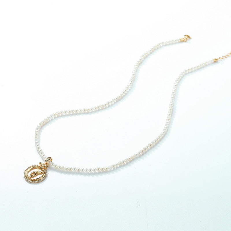 Colliers de coquillages blancs en argent sterling de style perle simple