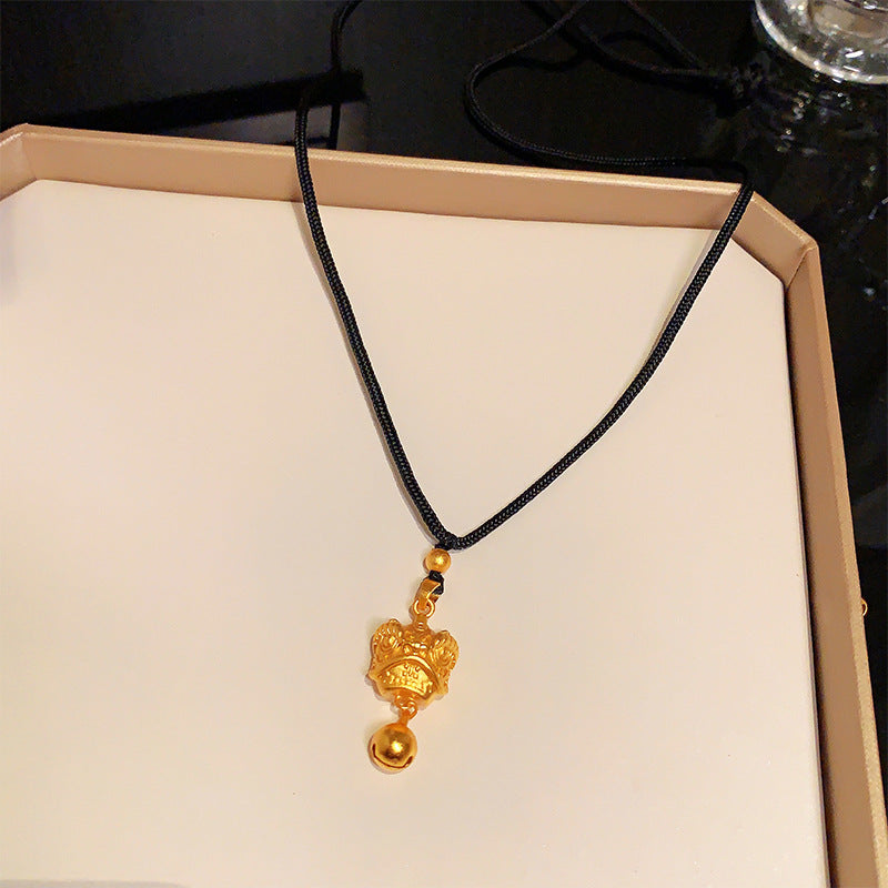 Colliers en cuir avec pendentif porte-bonheur pour femmes, Design de Style National, serrure de sécurité