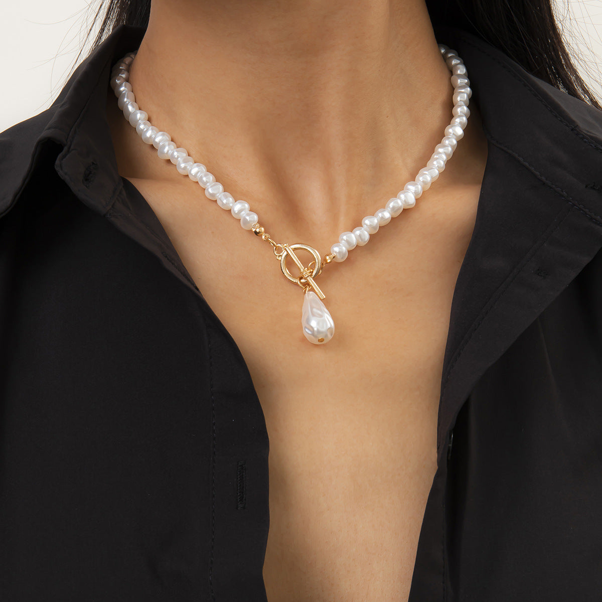 Imitation de perles, coutures simples, créatives et colliers féminins