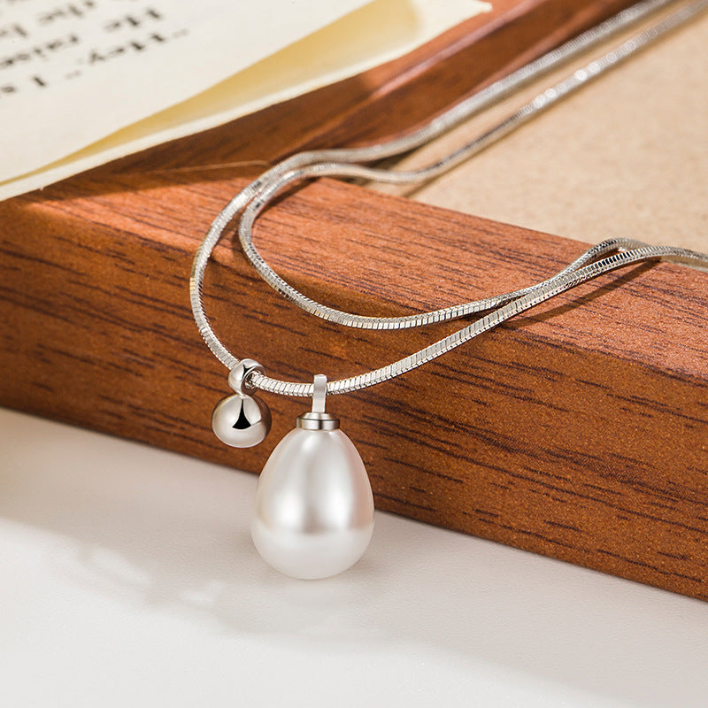 Luxury And Simplicity Design French Pearl Snake Bones Necklaces