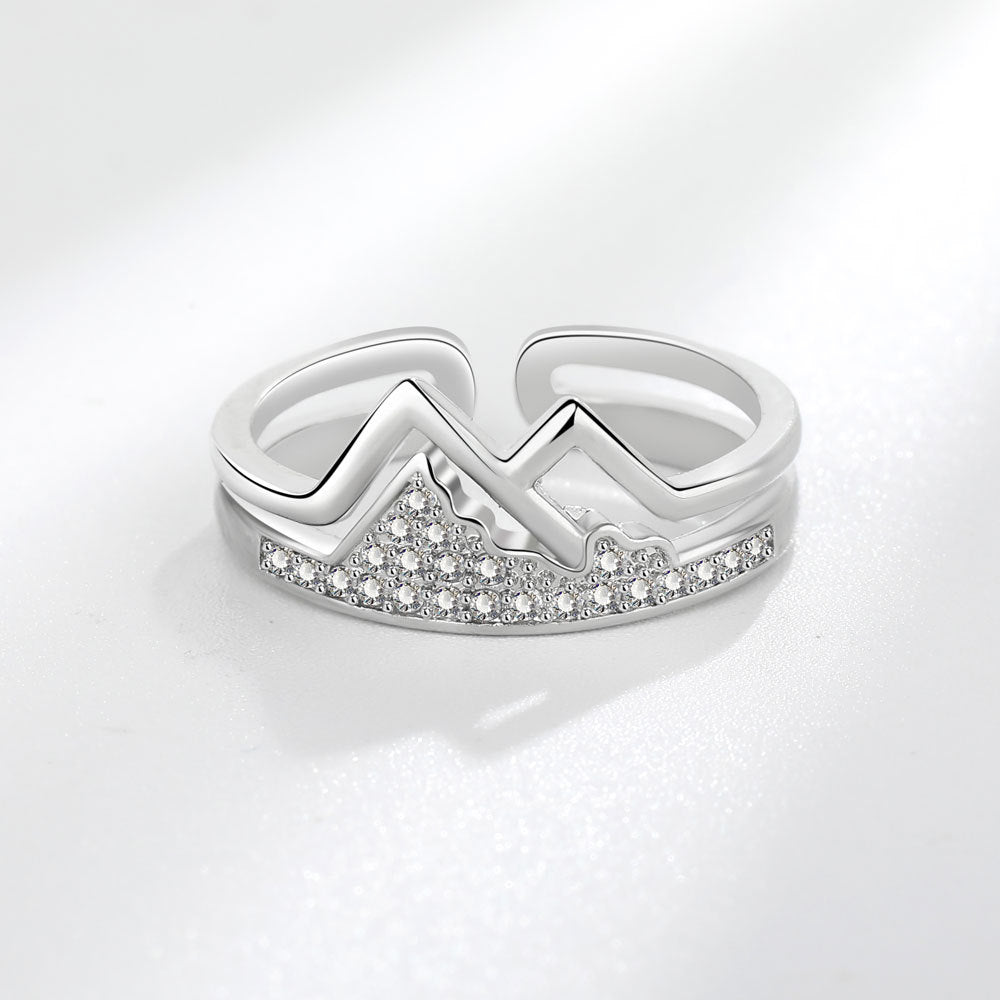 Women's Design Open Fashion Inlaid Zirconium Simple Rings