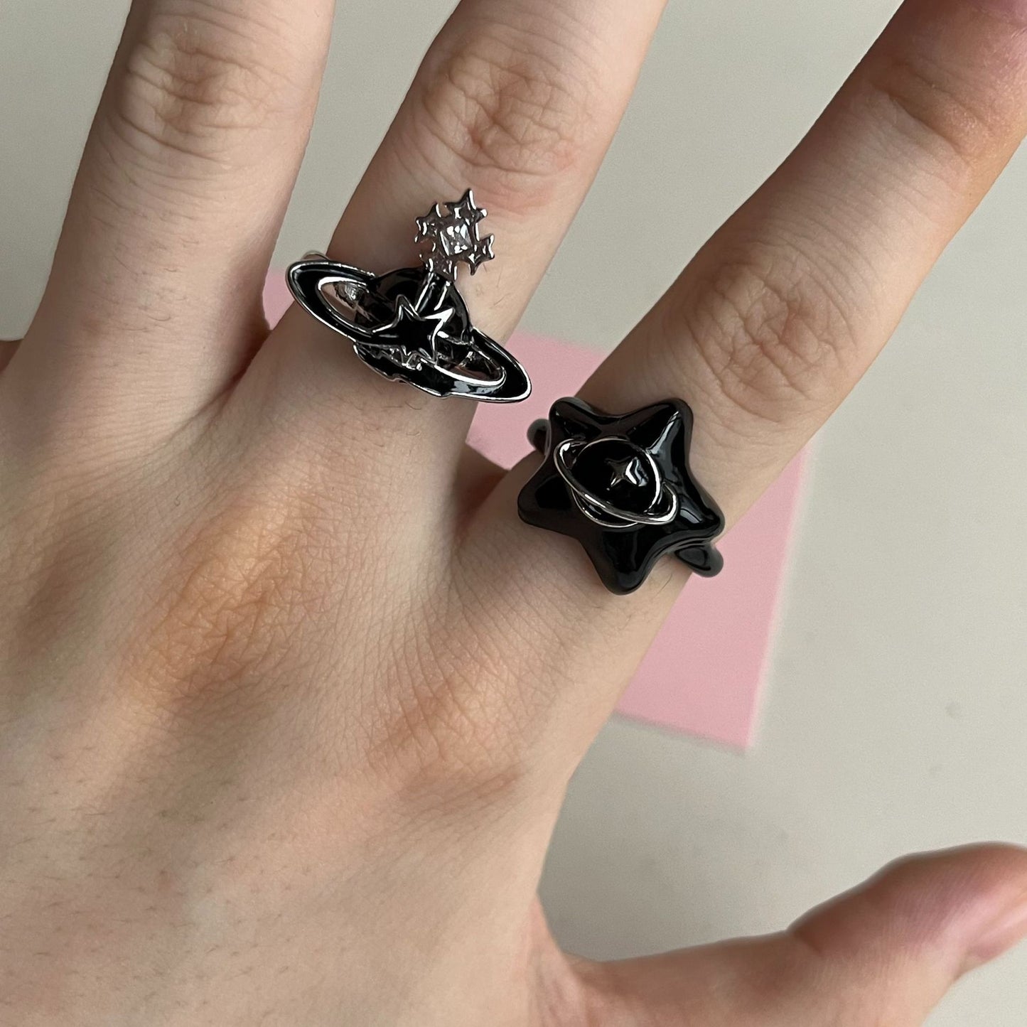 Sense Saturn Adjustable Sweet Cool Dripping Rings
