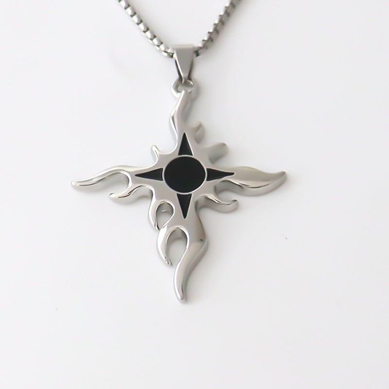 Femmes et hommes et pendentif simple motif de mode rétro colliers à la mode