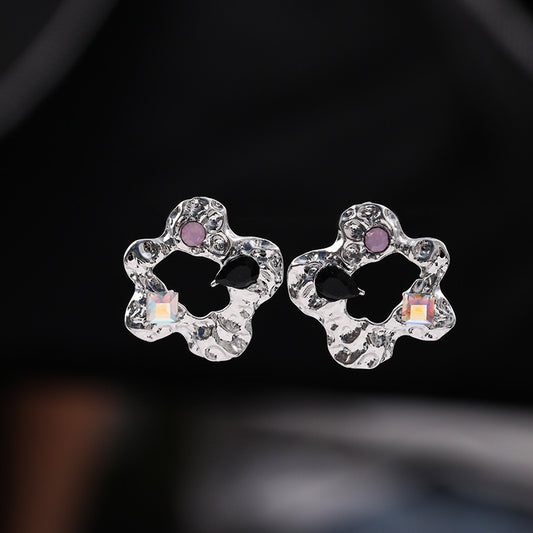 Women's Sweet Cool Style Colored Flower Affordable Earrings