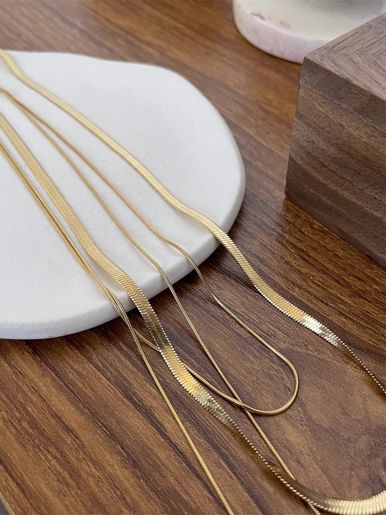 Women's Bones Chain Titanium Steel Gold Long Personalized Cold Style Necklaces