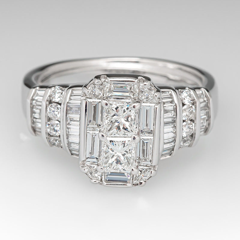 Women's Wedding Decoration Fashion Engagement Proposal Diamond Rings