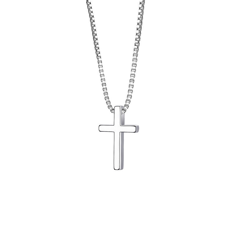 Women's Glossy Cross Simple Niche Design Korean Style Geometric Necklaces