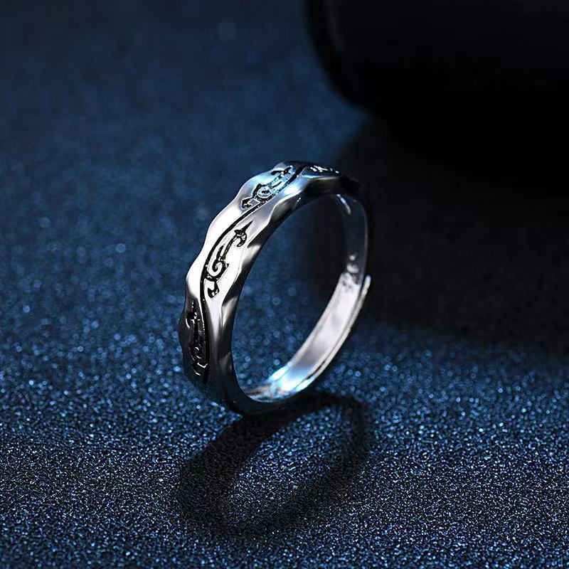 Men's Single Domineering Little Finger Chinese Style Rings