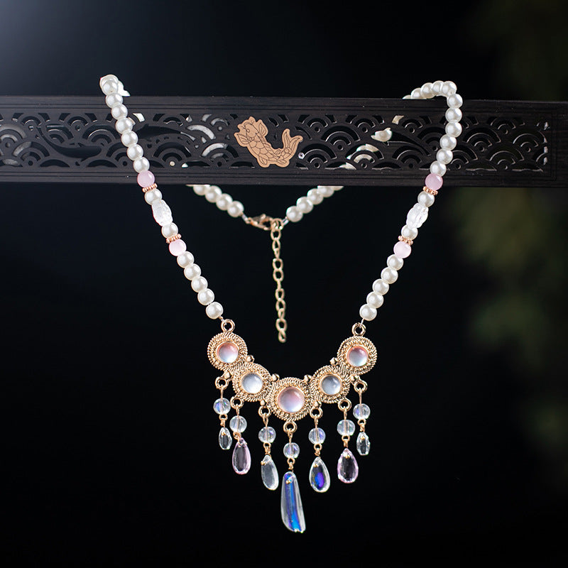 Ancient Style Lotus Seedpod Leaf Of Precious Necklaces