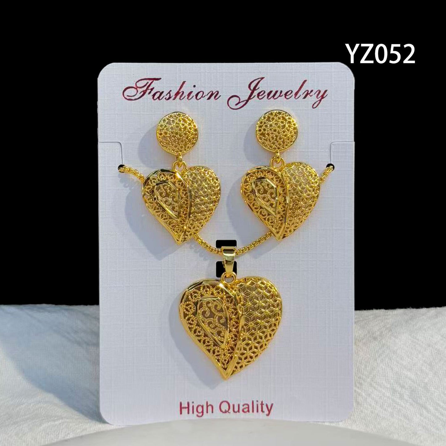 Love Heart Flowers Ear Medium Suit Pendants