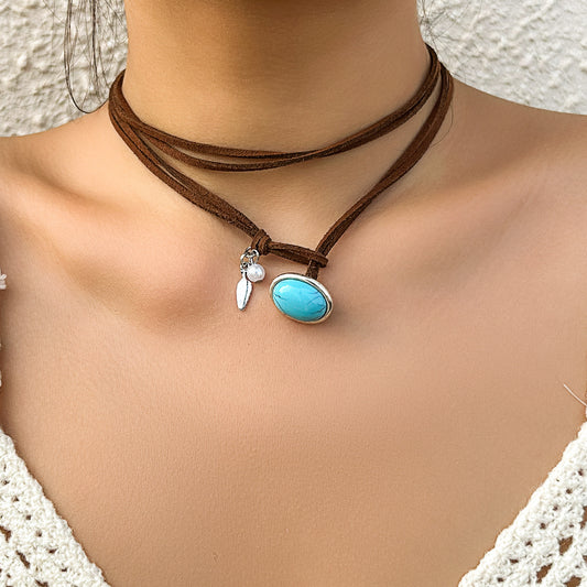 Women's Versatile Geometric Adjustment Simple Ethnic Tassel Necklaces
