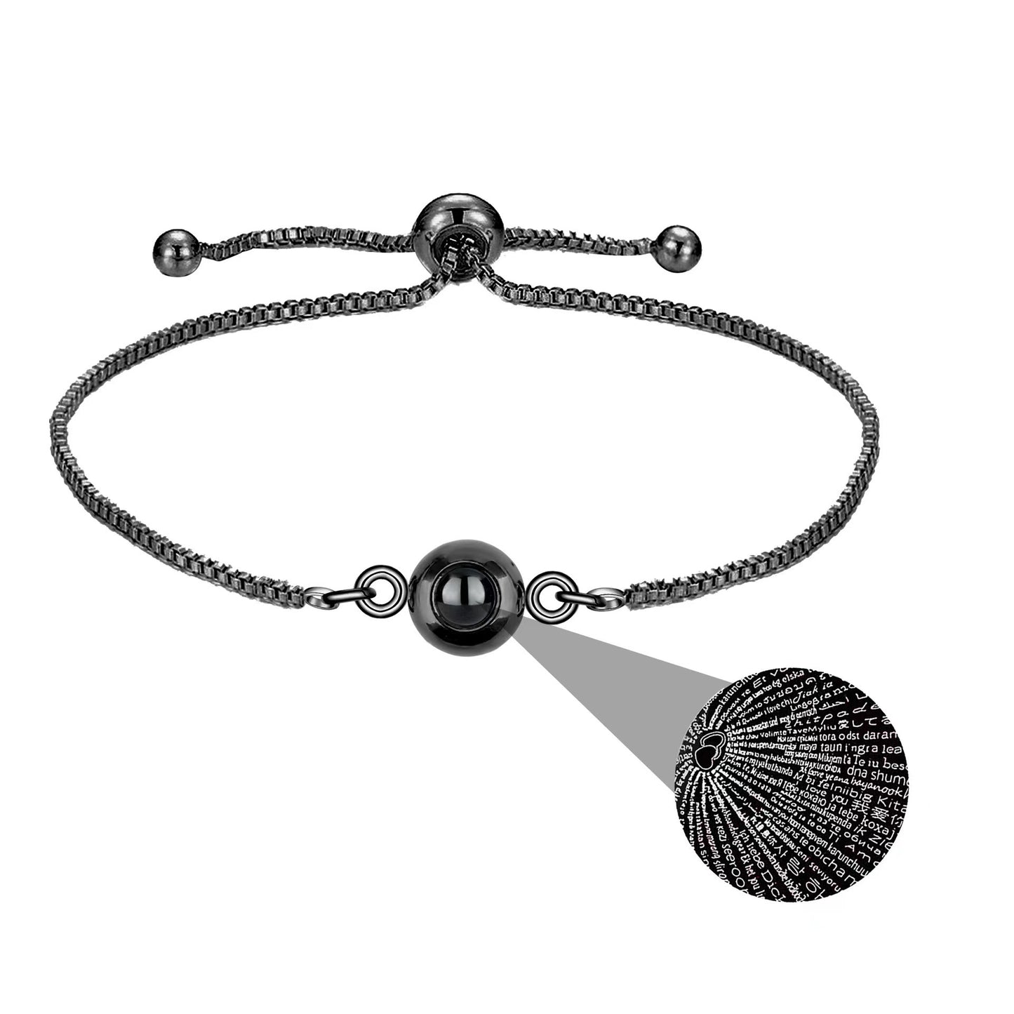 Damen & Herren & Projection Stone Languages Love You Armbänder