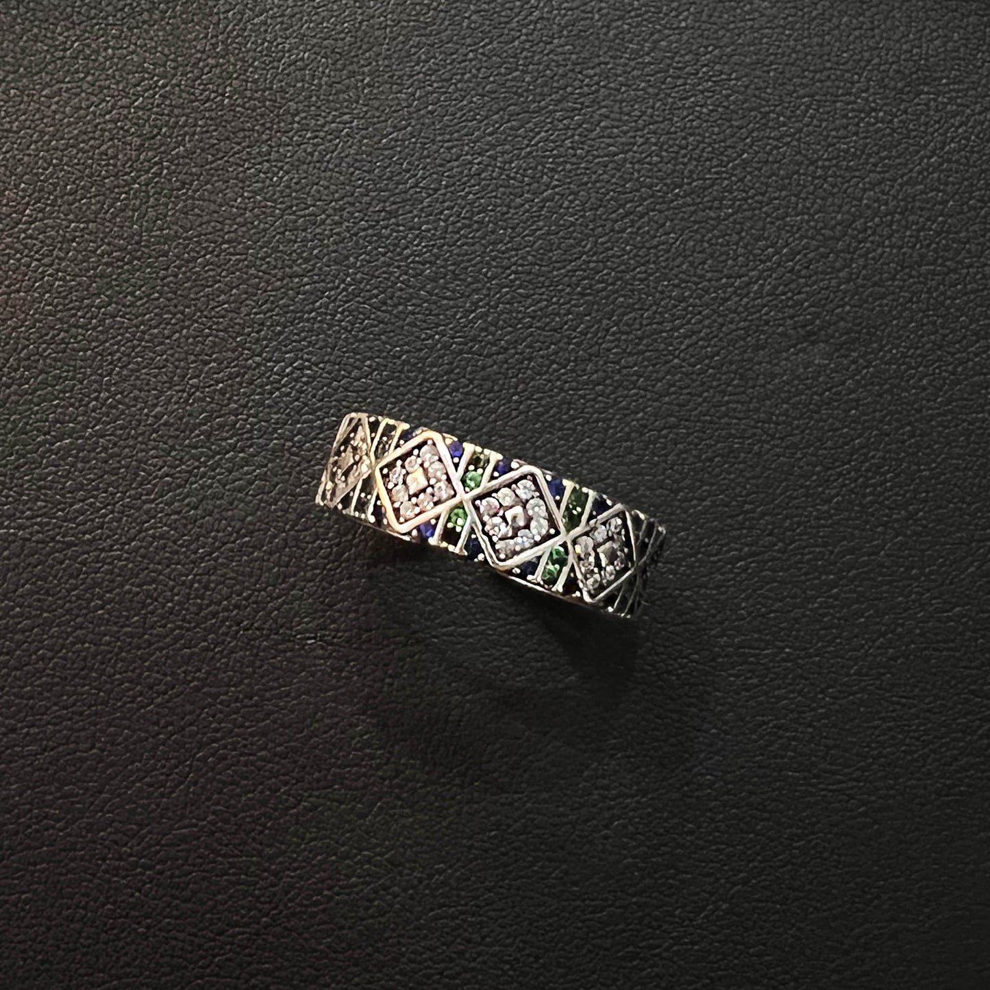 Zircon Pattern Vintage Open Female Light Luxury Minority Design Rings