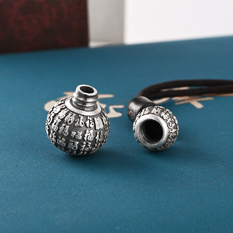 Colliers en forme de canette sterling creux pour femmes, hommes et vintage