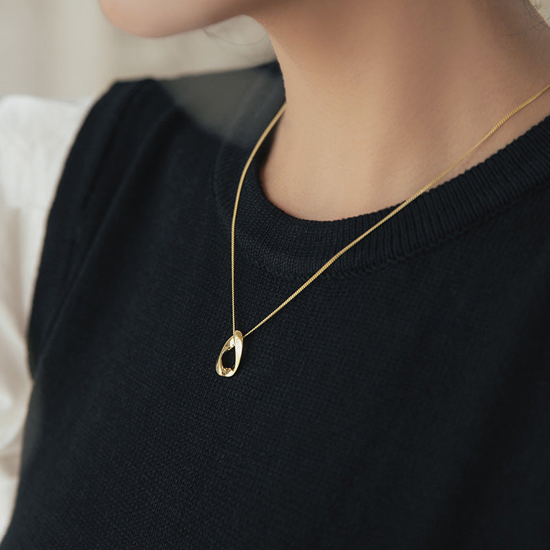 Women's Mori Style Titanium Steel Round Twist Necklaces