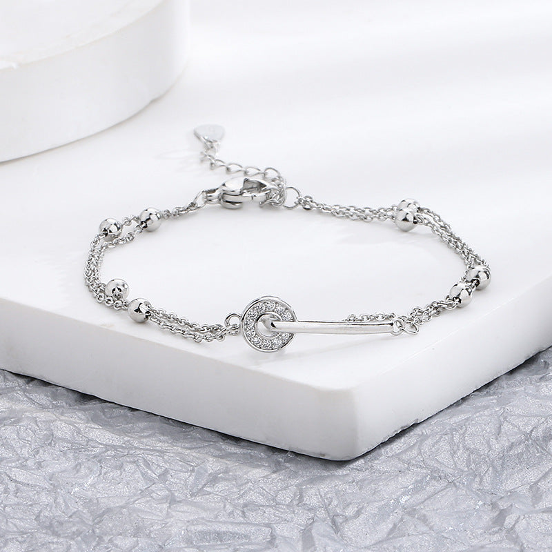 Innovative, modische, verstellbare Zwillings-Strass-Freundinnen-Armbänder