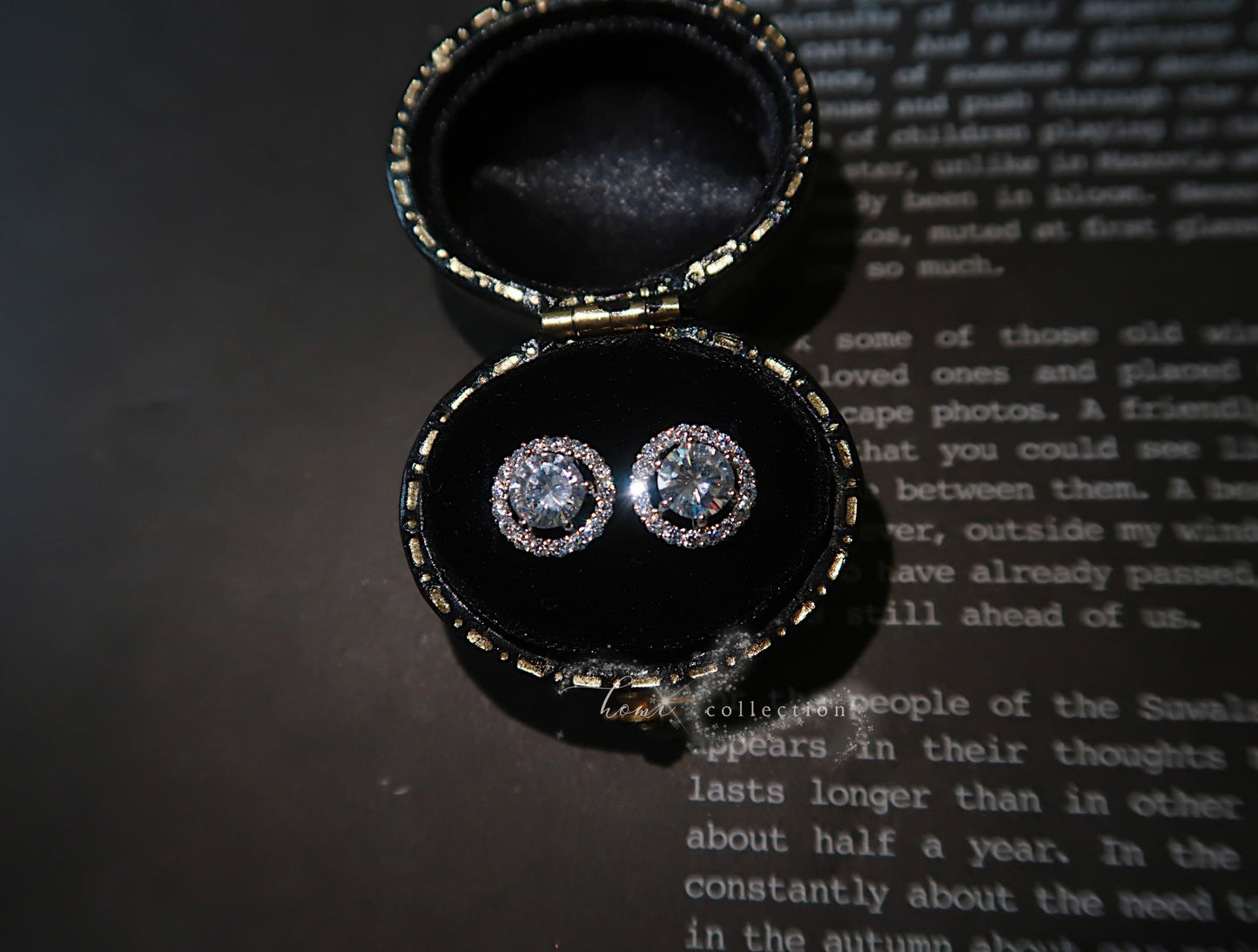 Sier Female Simple Temperamental Inlaid Refined Earrings
