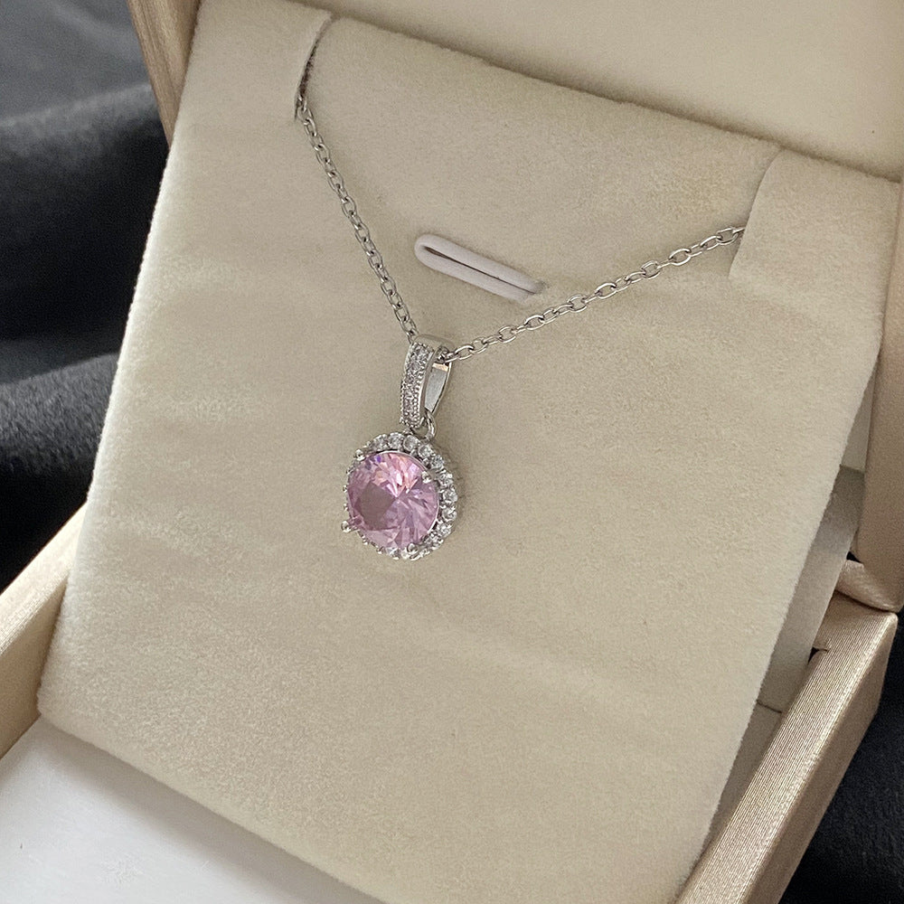 Micro Inlaid Zircon Flower Short Style Versatile Necklaces