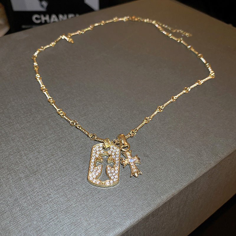 Conception de colliers de chaîne de clavicule de style froid en métal