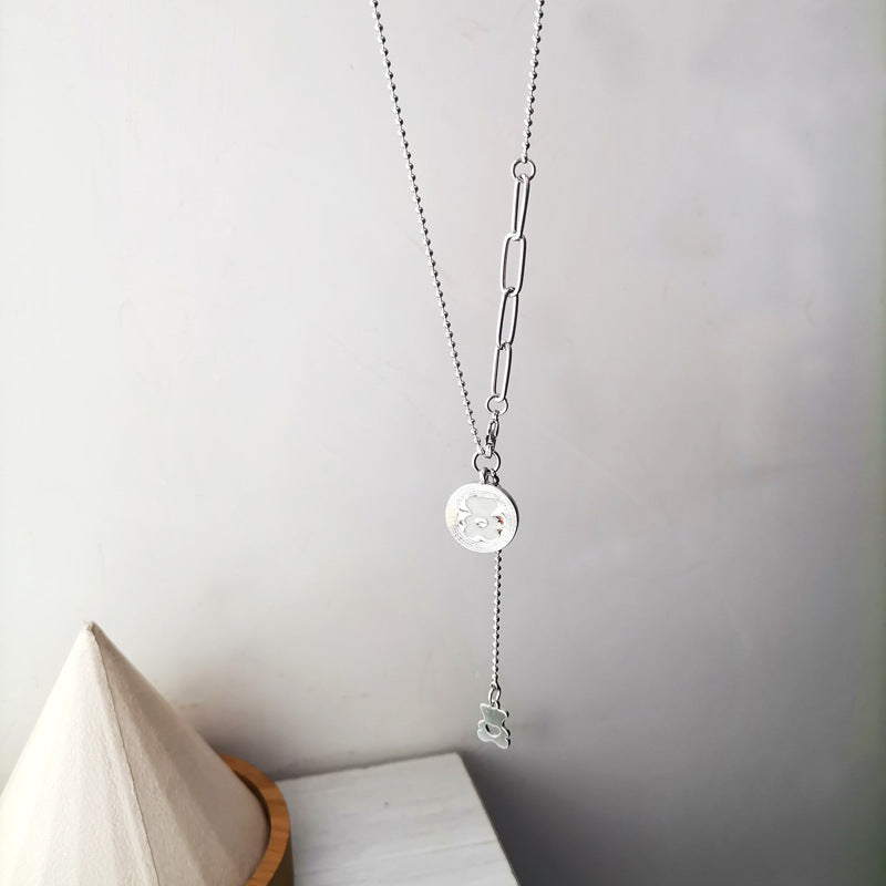 Elegant Bear Pendant Personality Hollow Out Fine Trendy Necklaces