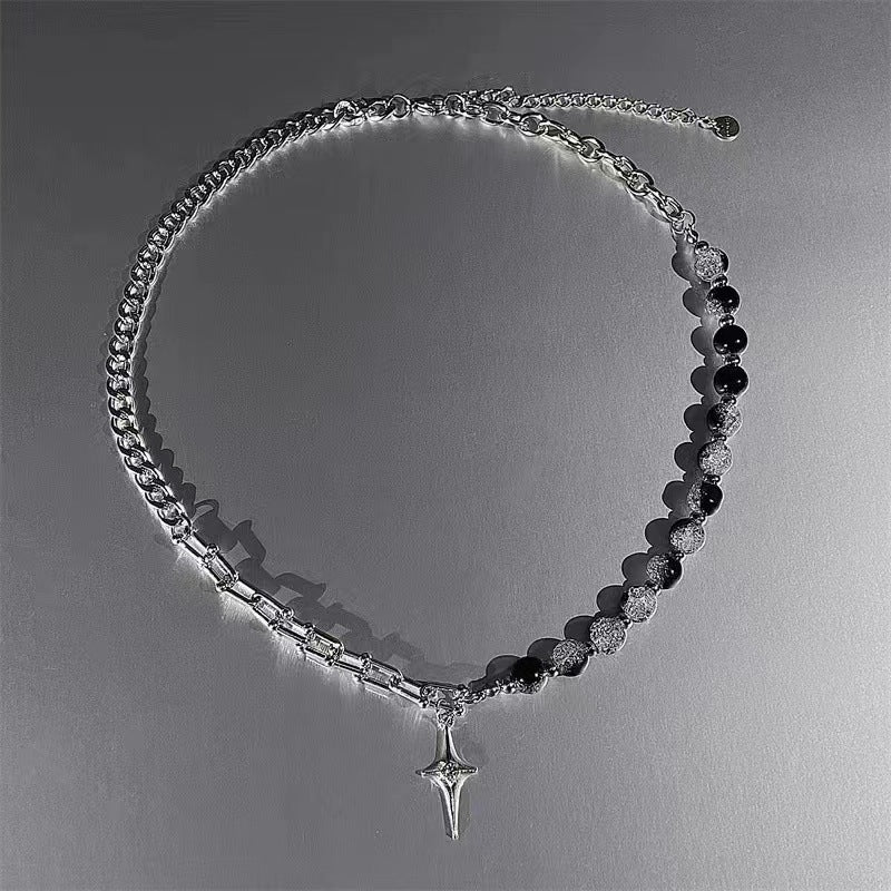 Pendant Female Colored Glaze Steel Chain Necklaces