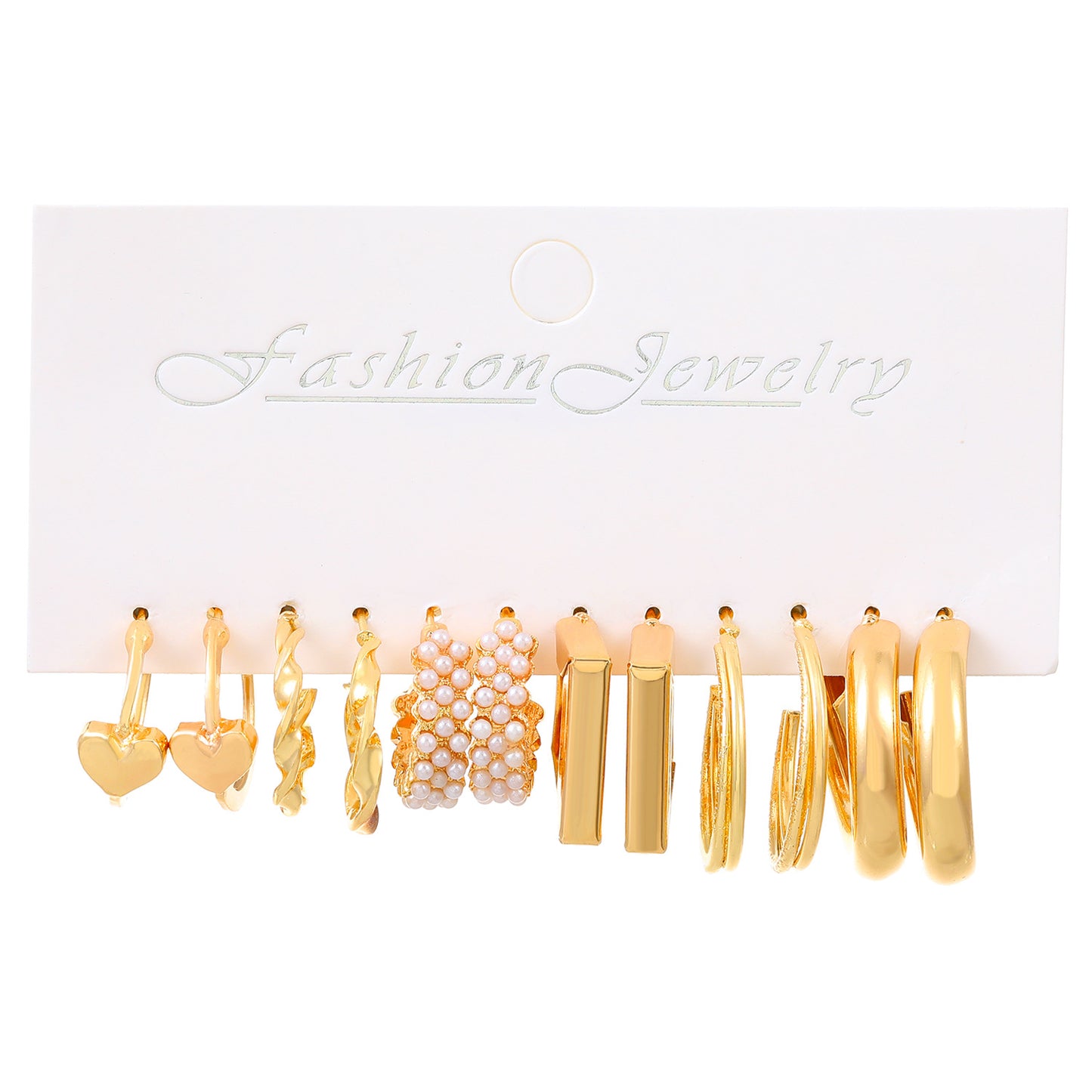 Pearl Rhinestone Ornament High-key Dignified Set Earrings