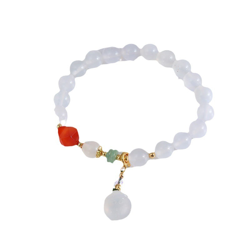 Retro einfache geometrische Achat-Ethno-Lotus-Armbänder