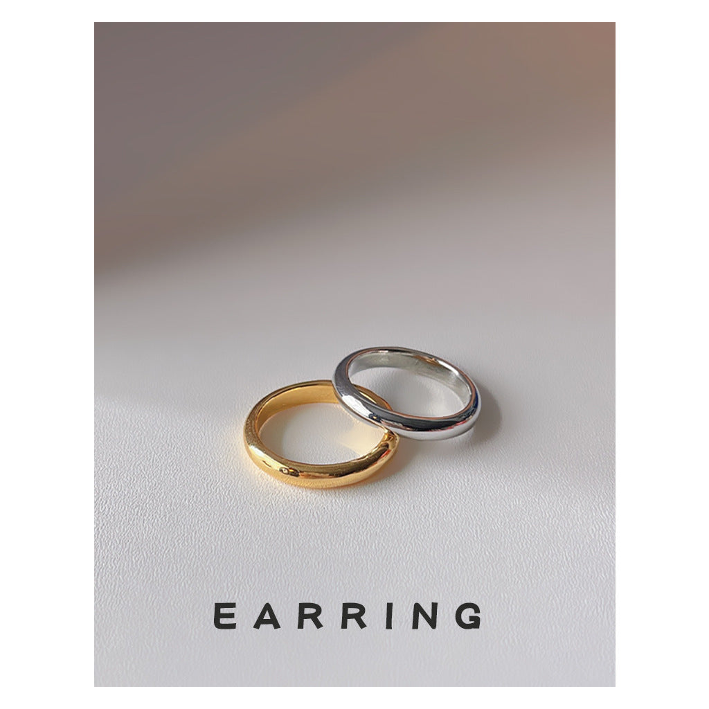 High Sense Copper Plating Glossy Simple Free Size Rings