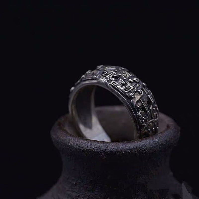 Damen & Herren & Beast Gluttonous Retro Opening Markasit Thai Personality Hipster Domineering Rings
