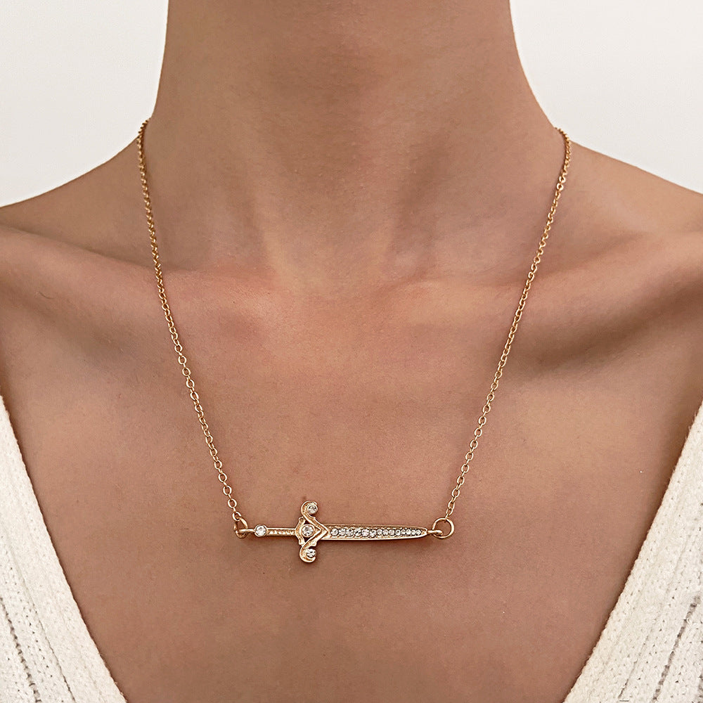 Women's Cross Sword Pendant Hip Hop Punk Necklaces