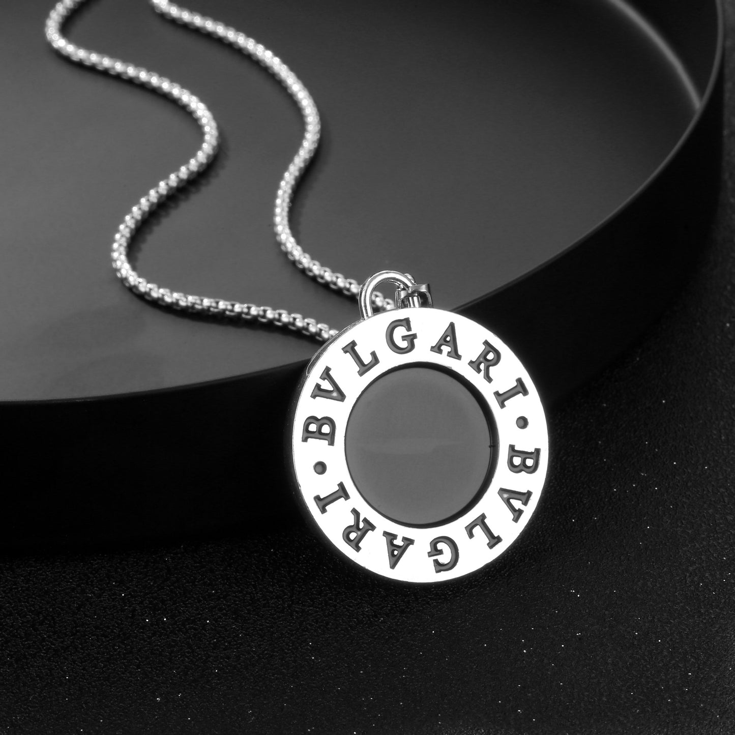 Round Letter Sweater Chain Hip Hop Alloy Necklaces