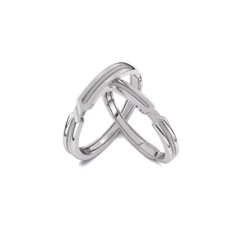 Damen & Herren & Romantische Unlimited Sterling Silber und ein Paar koreanische Nischenringe