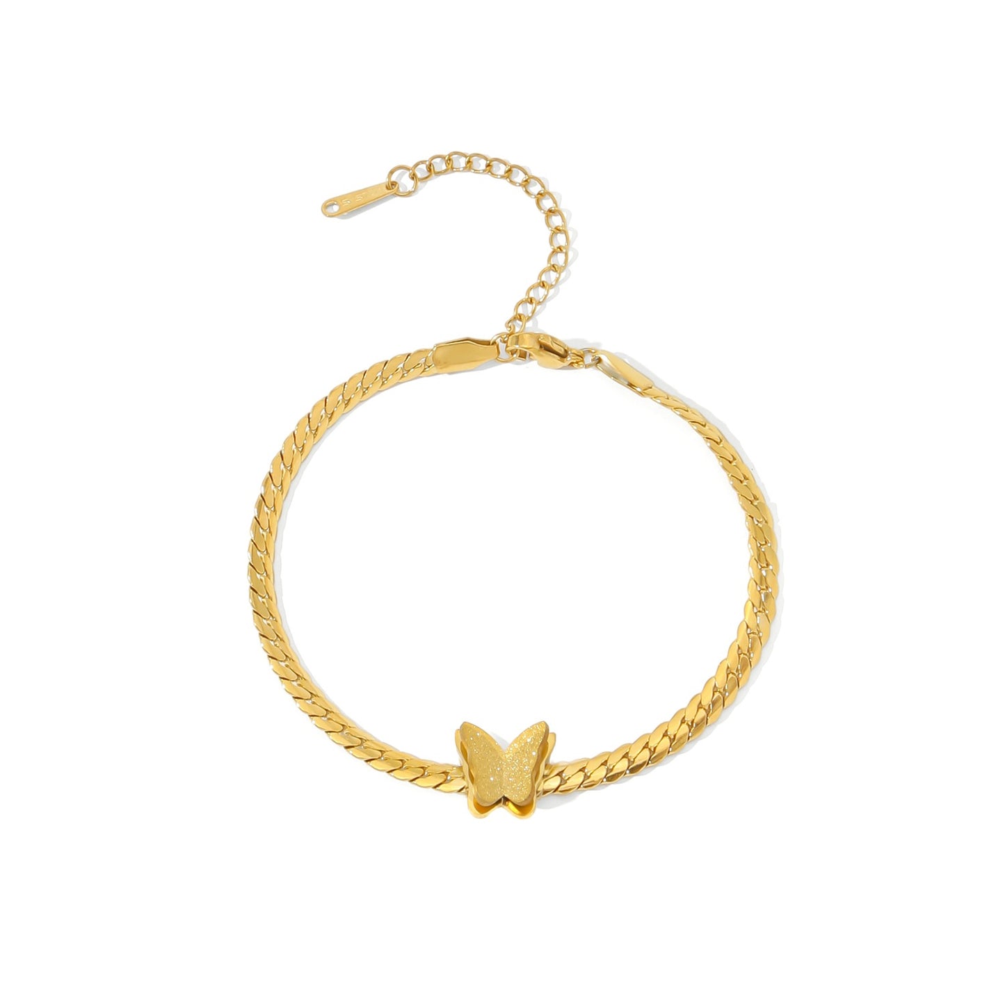 Schmetterlings-weiße Muschel-weibliche Nischen-einfache Armbänder ohne Verblassen der Farbe