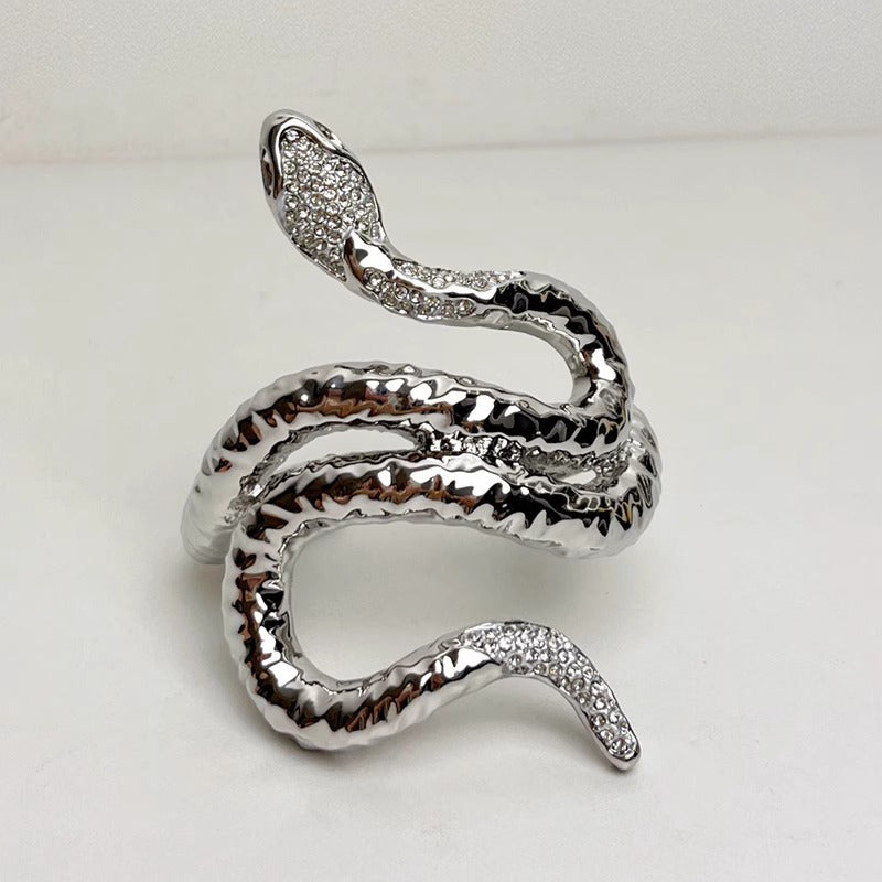 Winding Flexible Snake-shaped Texture Diamond Light Luxury High Bracelet