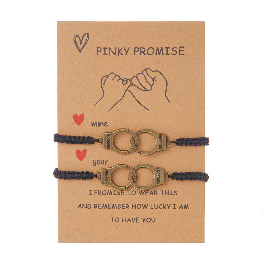 Freundschaftskarte, kreative Persönlichkeit, Legierung, große Armbänder