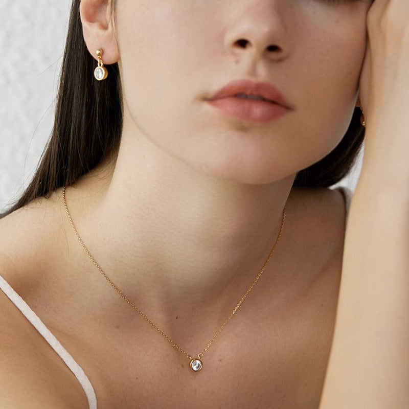 Colliers de luxe avec oreilles en Zircon Flash pour femmes, Style froid, Mini lumière exquise