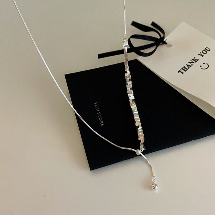 Pull-out Small Pieces Of Sier Metal Female Design Personality Necklaces