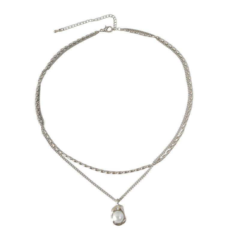 Simple Graceful Pearl Fashion Double Layer Necklaces