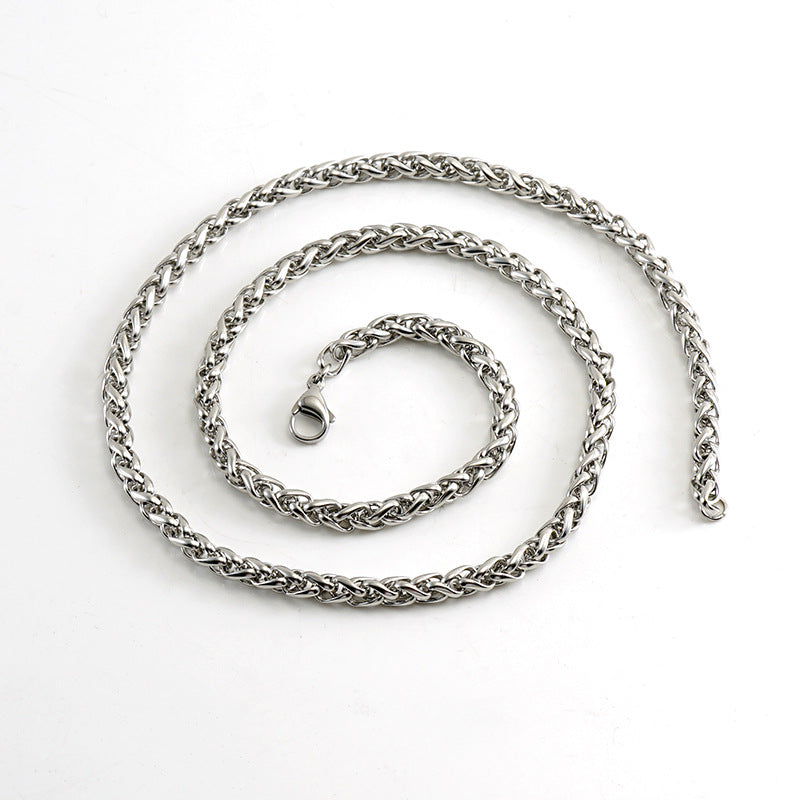 Steel Gold Keel Chain Pendant Finished Necklaces