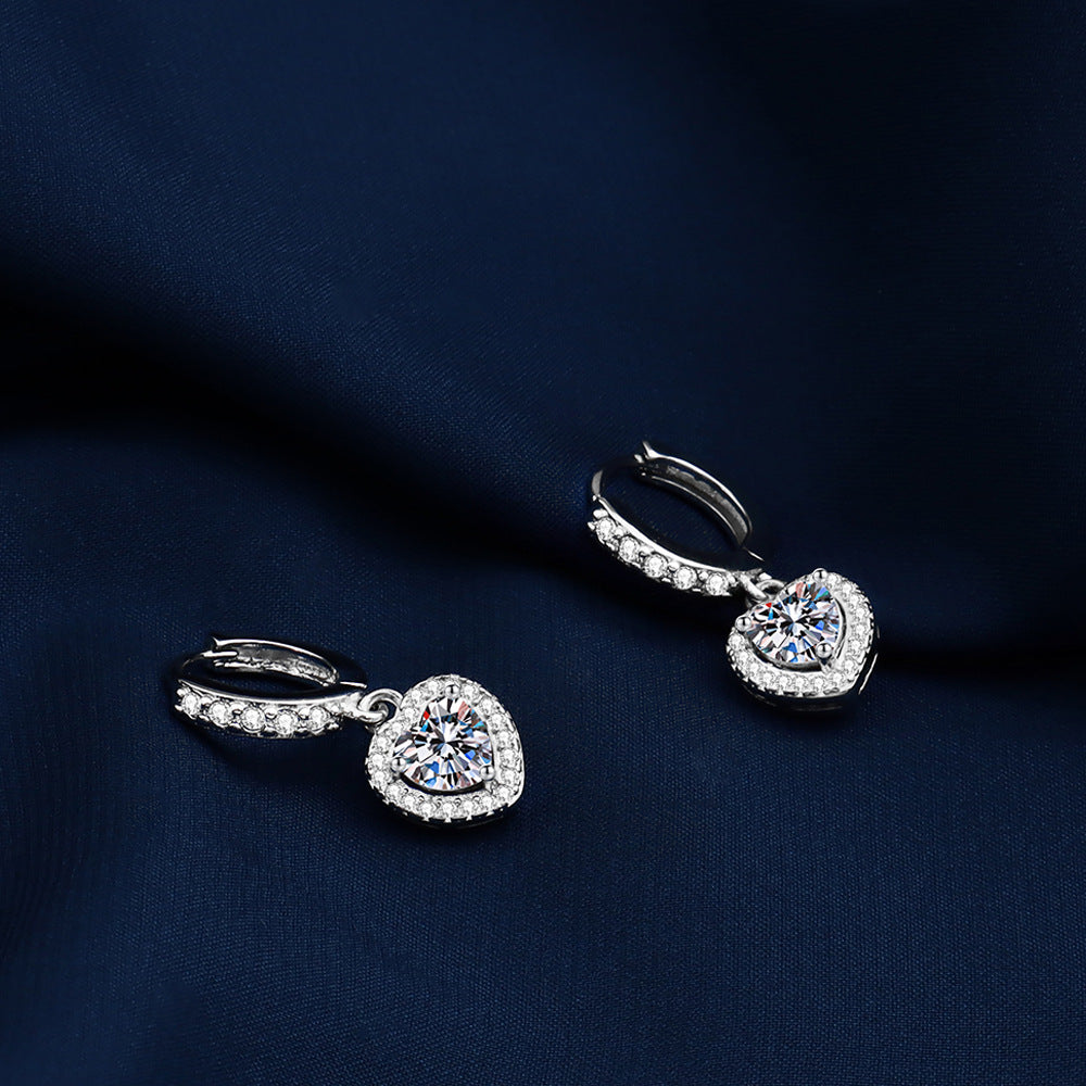 Niche Heart-shaped Full Of Diamond Temperament Rings