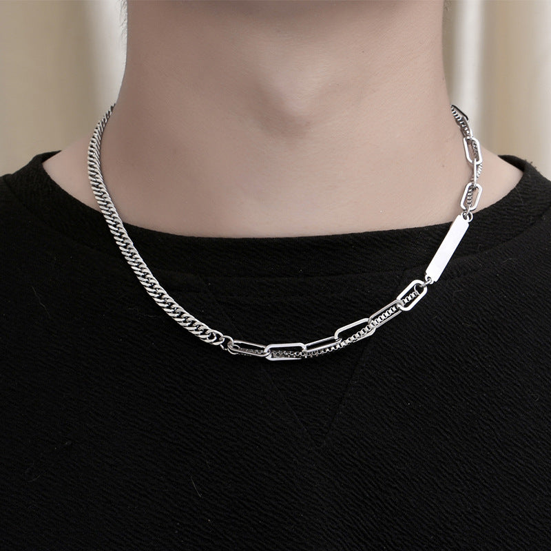 Colliers froids avec chaîne de clavicule pour femmes et hommes, niche et mode de rue Simple
