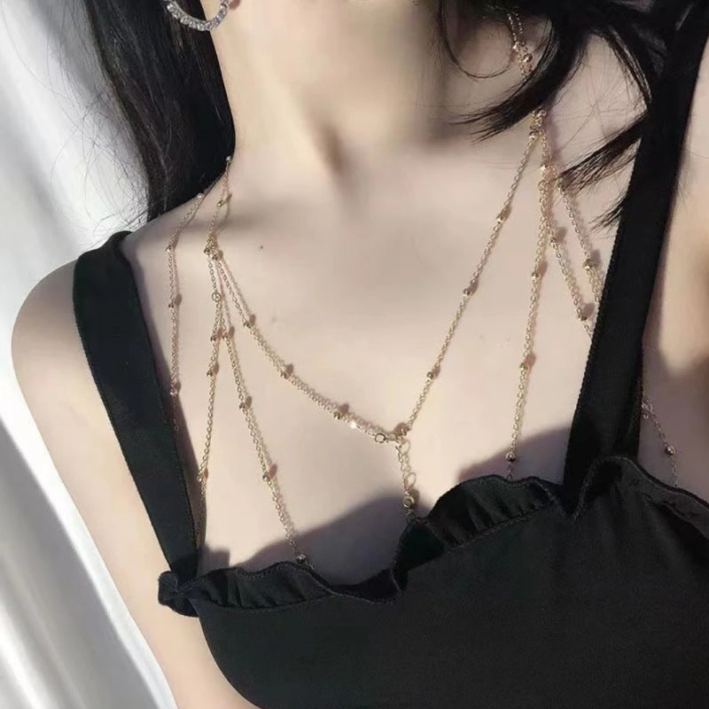 Colliers de chaînes de corps de poitrine chaude de luxe léger pour femmes