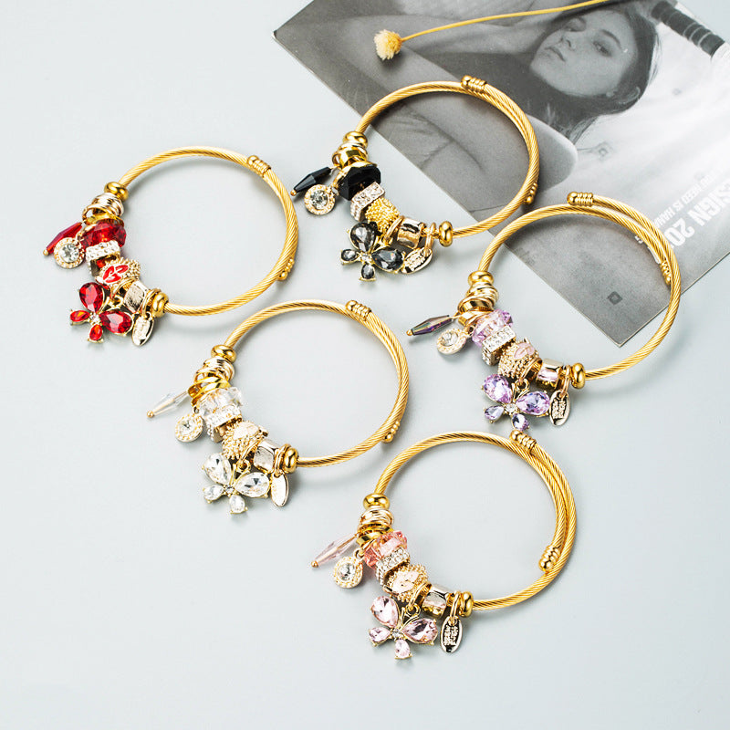 Mode Schmetterling Anhänger weiblich Gold mehr Armbänder