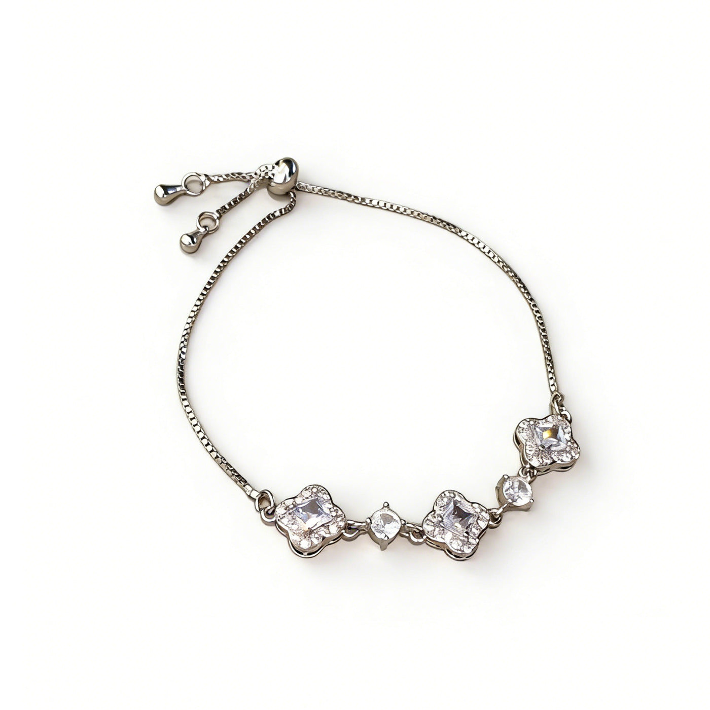 Women's Copper Micro Inlay Flower Full Diamond Fashion Commuter Special Interest Bracelet