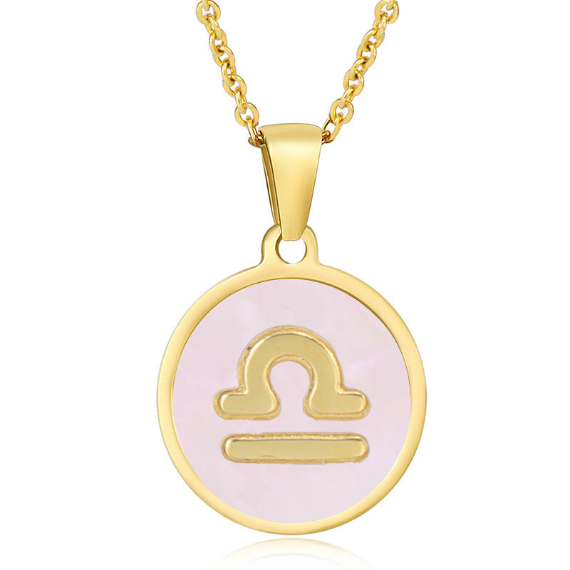 Shell Twee Constellations Stainless Constellation Pendant Necklaces